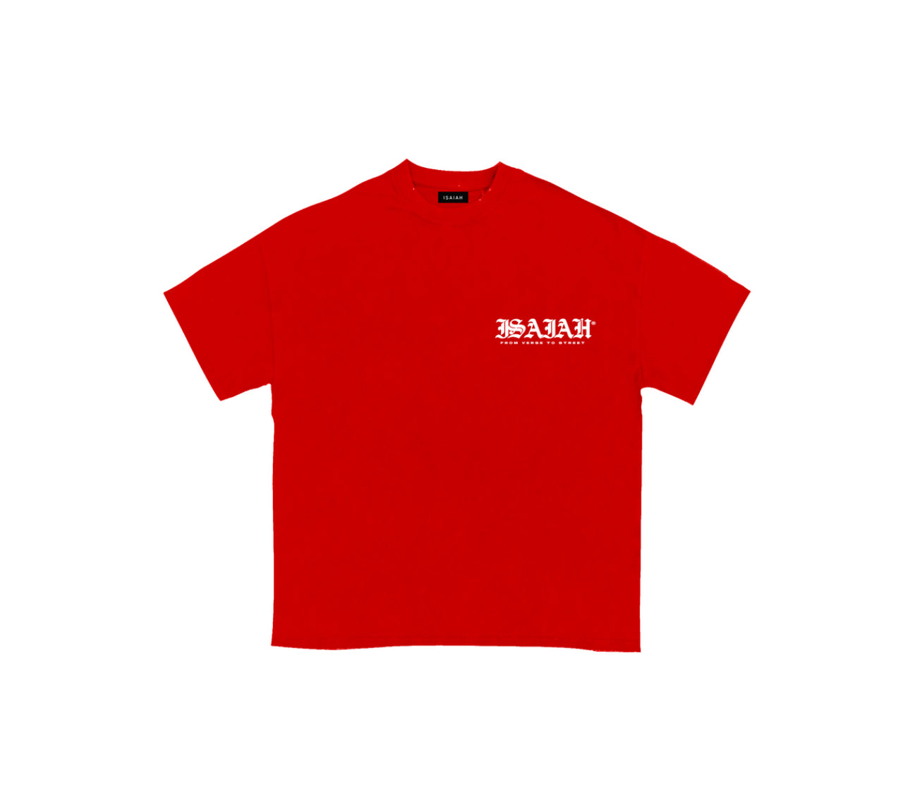 PRAY FOR US TEE IN RED