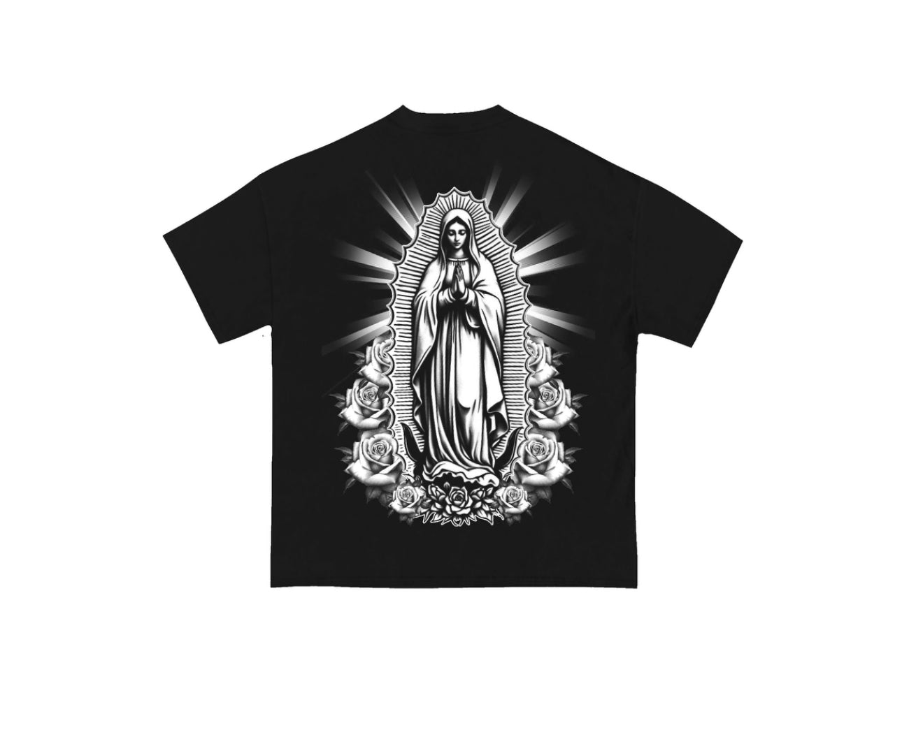 PRAY FOR US TEE IN BLACK