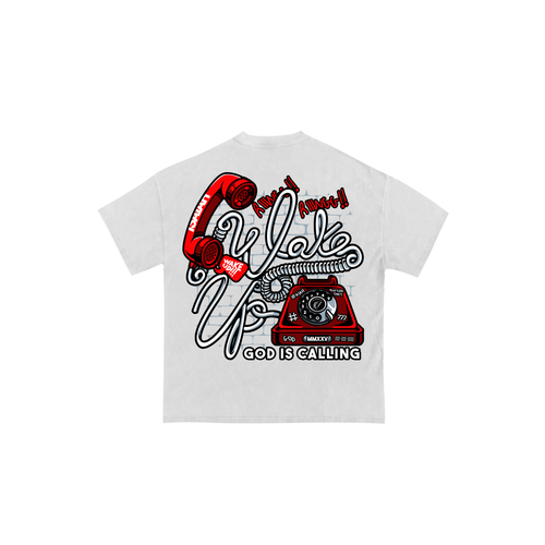 GOD IS CALLING TEE IN WHITE